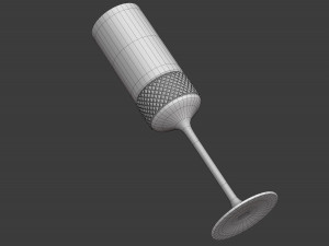 diamond point champagne flutes Modelo 3D