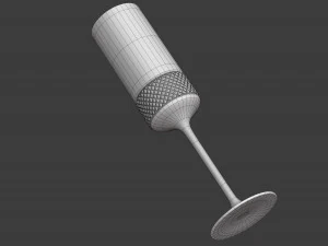 diamond point champagne flutes 3D Model
