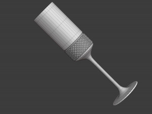 diamond point champagne flutes Modelo 3D