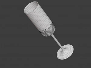 diamond point champagne flutes 3D Model