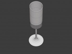 diamond point champagne flutes Modelo 3D