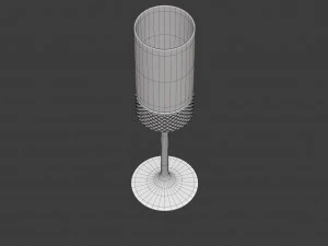 diamond point champagne flutes 3D Model