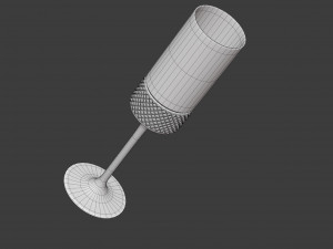diamond point champagne flutes Modelo 3D