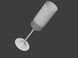 diamond point champagne flutes 3D Model