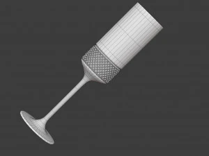 diamond point champagne flutes 3D Model