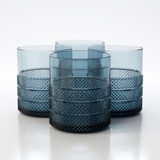 diamond point old fashioned glass 3D Модель .c4d .max .obj .3ds .fbx .stl .blend 