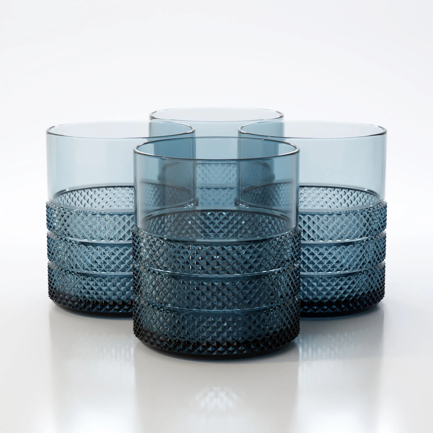 diamond point old fashioned glass 3D Model .c4d .max .obj .3ds .fbx .stl .blend 