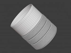 diamond point old fashioned glass 3D Model