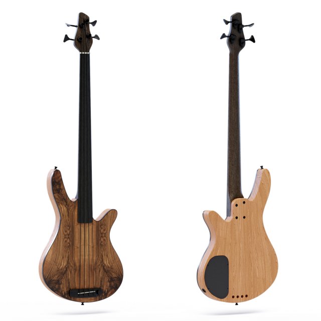 mb-2 fretless bass 3D Модель .c4d .max .obj .3ds .fbx .stl .blend 