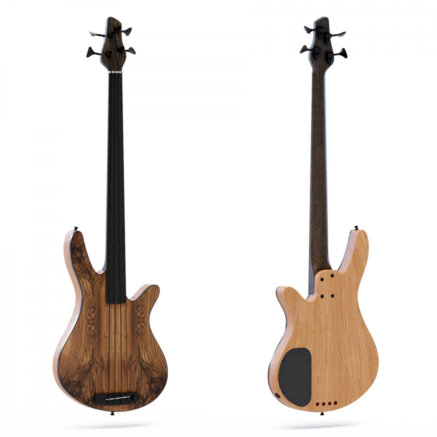 mb-2 fretless bass 3D Model .c4d .max .obj .3ds .fbx .stl .blend