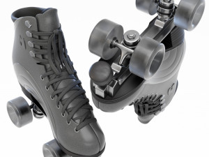 moxi rainbow rider roller skates monochrome 3D 模型