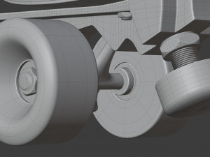 moxi rainbow rider roller skates monochrome Modello 3D