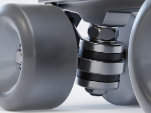 moxi rainbow rider roller skates monochrome Modello 3D