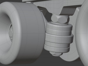 moxi rainbow rider roller skates monochrome Modello 3D