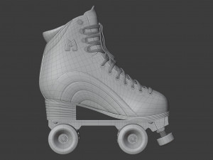 moxi rainbow rider roller skates monochrome Modello 3D