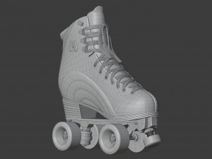 moxi rainbow rider roller skates monochrome Modello 3D