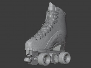moxi rainbow rider roller skates monochrome Modello 3D