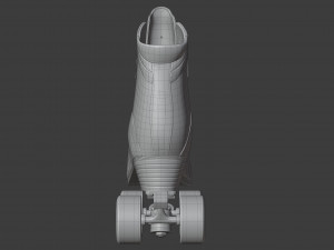 moxi rainbow rider roller skates monochrome Modello 3D