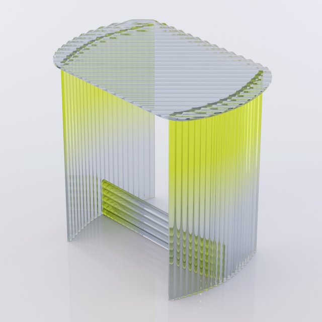 fluted side table 3D Модель .c4d .max .obj .3ds .fbx .stl .blend 