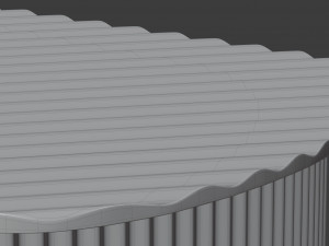 fluted side table 3D Модель