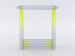 溝付きサイドテーブル 3Dモデル