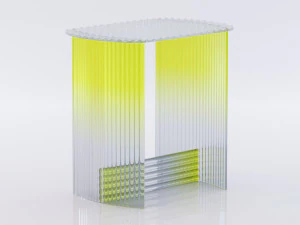 溝付きサイドテーブル 3Dモデル