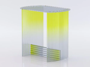 溝付きサイドテーブル 3Dモデル