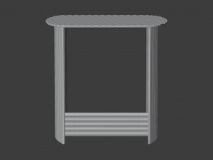 fluted side table 3D Модель
