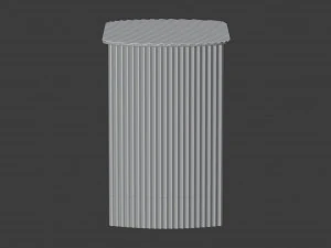 溝付きサイドテーブル 3Dモデル