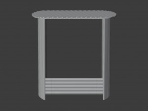 fluted side table 3D Модель