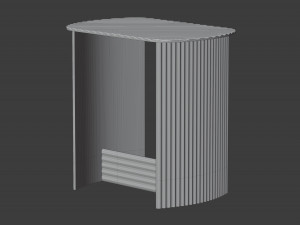 fluted side table 3D Модель