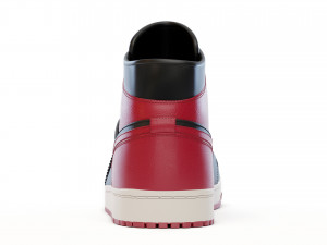 nike air jordan 1 mid banned Modelo 3D