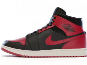 nike air jordan 1 mid banned Modelo 3D
