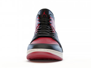 nike air jordan 1 mid banned Modelo 3D