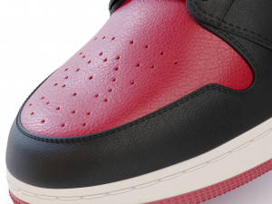 nike air jordan 1 mid banned Modelo 3D
