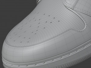 nike air jordan 1 mid banned Modelo 3D