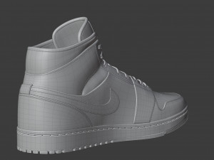 nike air jordan 1 mid banned Modelo 3D