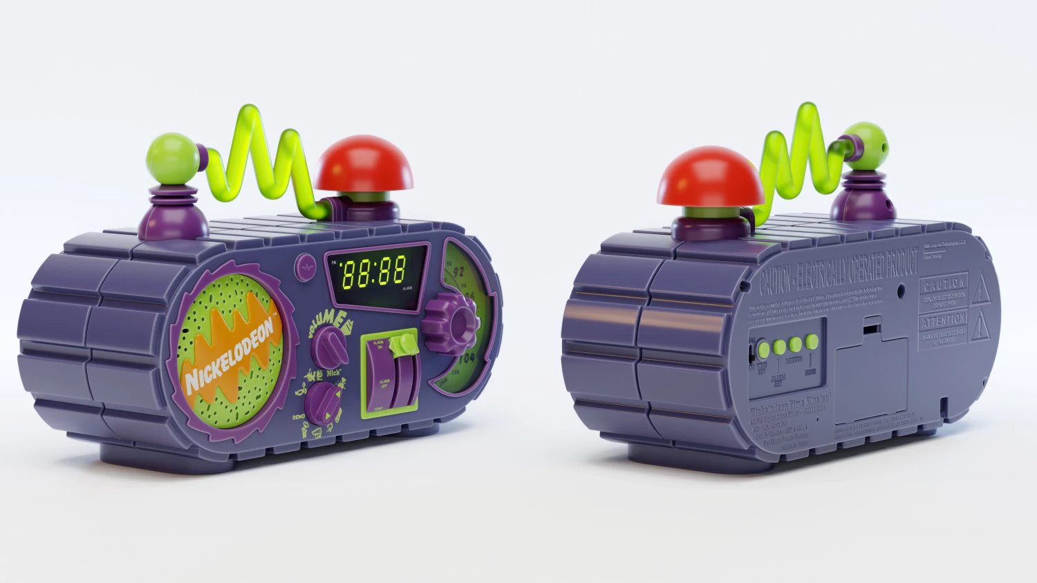 nickelodeon time blaster alarm clock radio 3D Model .c4d .max .obj .3ds .fbx .stl .blend