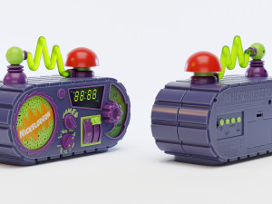 nickelodeon time blaster alarm clock radio 3D Model