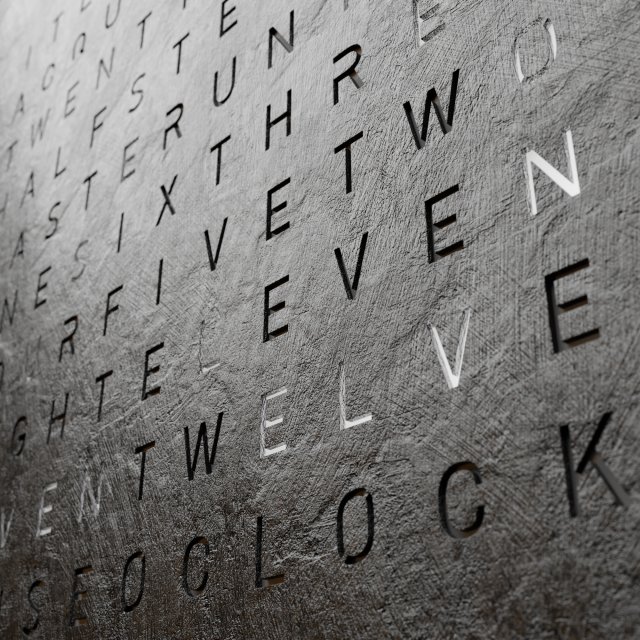 qlocktwo classic 3D 모델 .c4d .max .obj .3ds .fbx .stl .blend 
