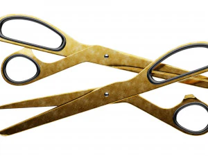 brass scissors 3D Model