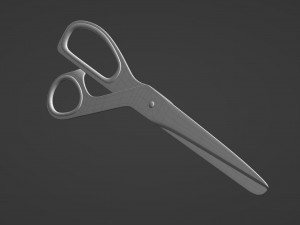 brass scissors 3D Model