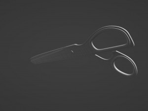 brass scissors 3D Model