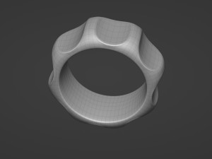 Palomas groove ring Model 3D