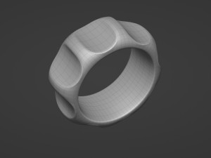 Palomas groove ring Model 3D