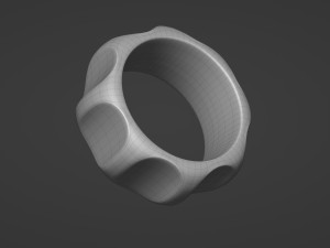 Palomas groove ring Model 3D