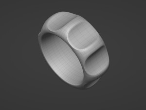 Palomas groove ring Model 3D