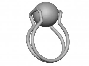 freshwater pearl ring 3D Model