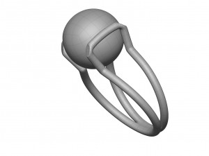 freshwater pearl ring 3D Model