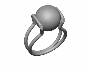 freshwater pearl ring 3D Model